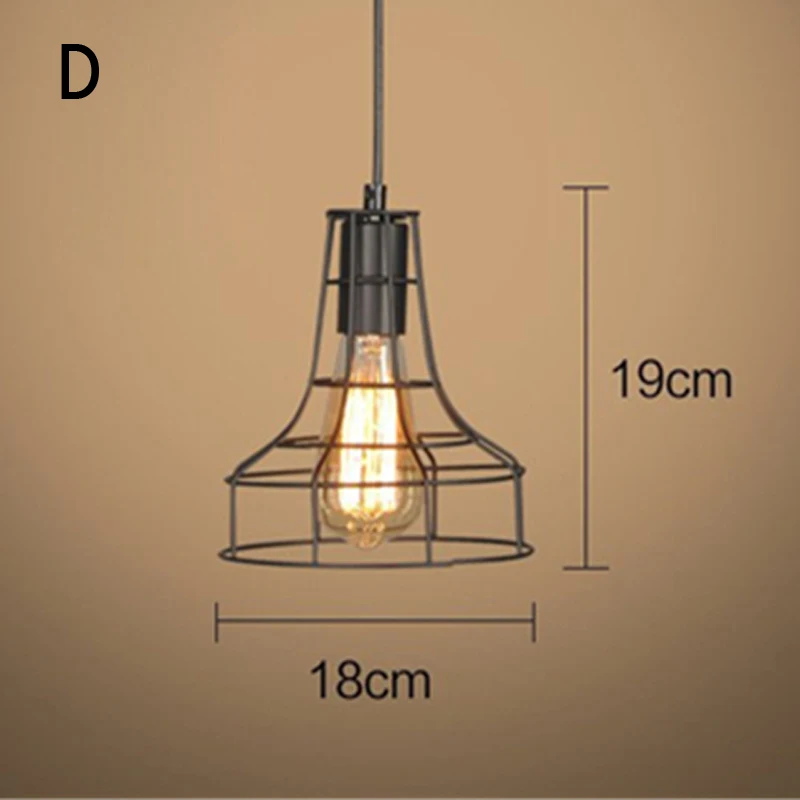 Арт-деко Железная Клетка Подвесные светильники креативные DIY Droplight Art Spider Подвесная лампа, E27, 110V 220V~ 240V - Цвет корпуса: D