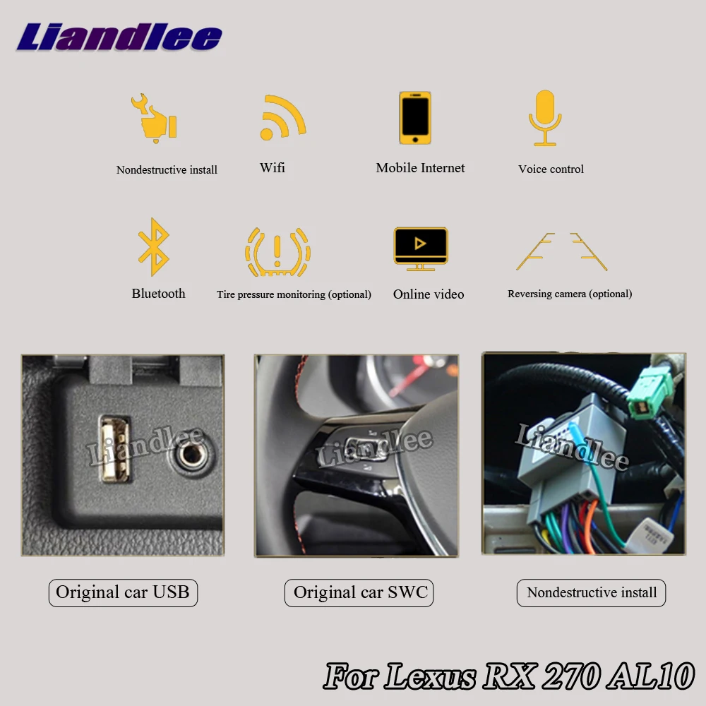 Liandlee автомобильная система Android для Lexus RX 270 RX270 AL10 2008~ Радио Стерео Carplay gps Wifi Navi карта навигация Мультимедиа