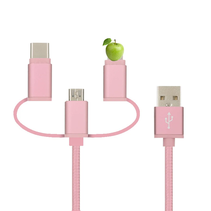 Конвертер 2.4A 3 в 1 USB кабель для быстрой зарядки передачи данных xiaomi huawei iPhone