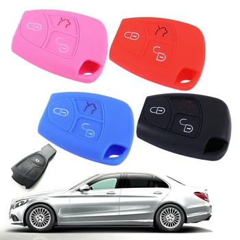 

DWCX 3 Button Silicone Remote Key Cover Shell Case Fob Fit For Mercedes-Benz CL55 CL600 CL65