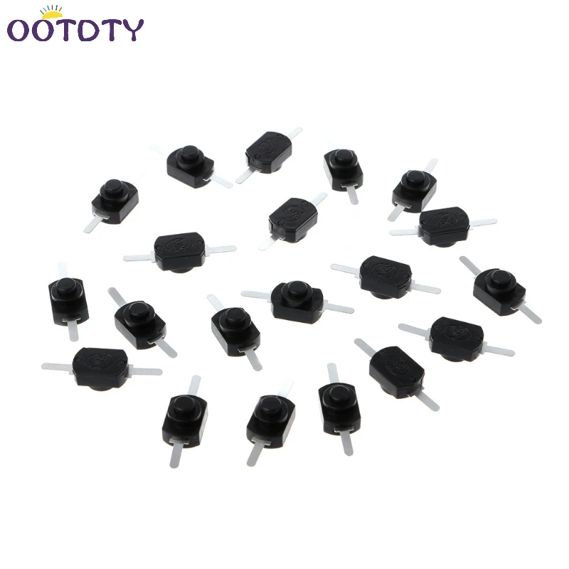 

20Pcs/Pack DC 30V 1A Black On Off Mini Push Button Switch for Electric Torch