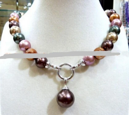 

ddh001611 12MM 18 "LONG, MULTI COLOR the SEA the SHELL the PEARL NECKLACE Pendant