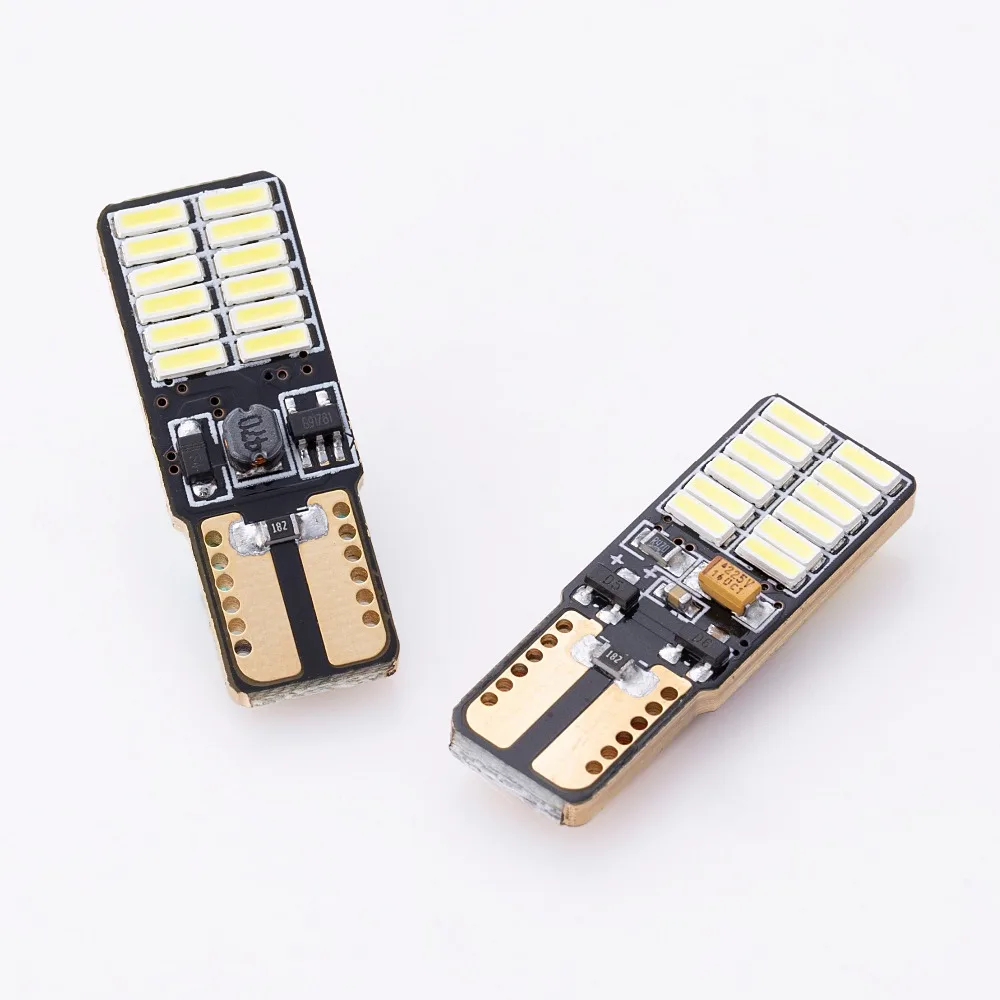 2 шт. T10 W5W сигнальная лампа 4014 24 SMD автомобильный указатель поворота номерной знак