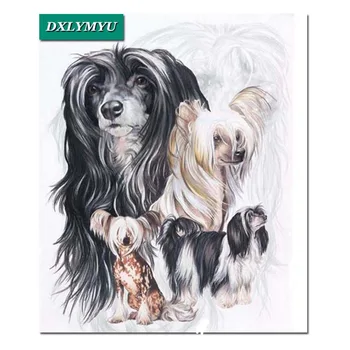 

Needlework Drill Shiny A family pet dog 3D Diy diamond embroidery full Square Diamond Painting cross stitch Home Decoration Gift