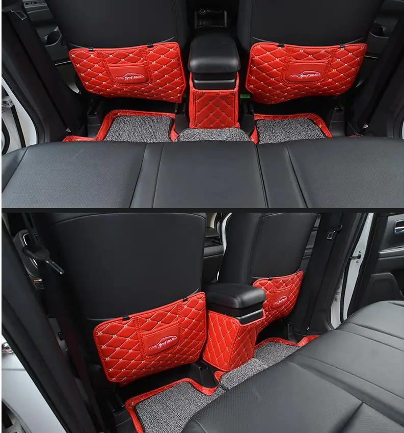 Автомобильные аксессуары подходят для MITSUBISHI outlander 2013- PU сиденья анти-kick Pad 3 шт. набор