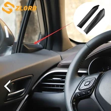 Zlord voiture fibre de carbone intérieur avant un pilier décoration garniture fenêtres autocollants pour Toyota C-HR CHR C HR 2016 2017 2018 pièces