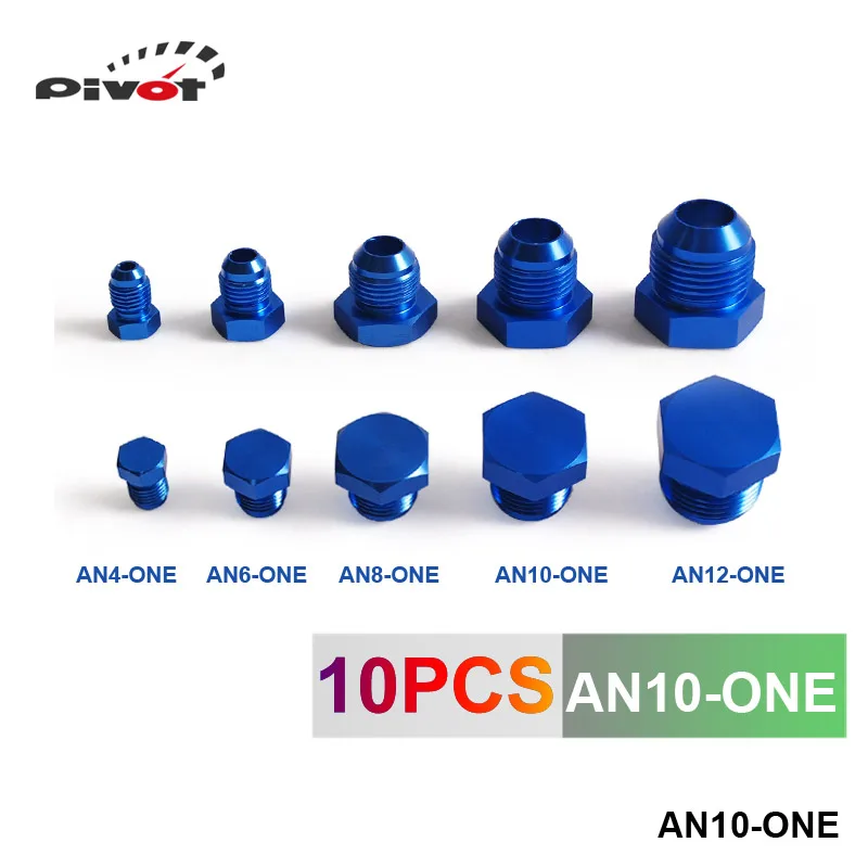 Tansky - Oil cooler fitting (blue,H Q) AN10-ONE