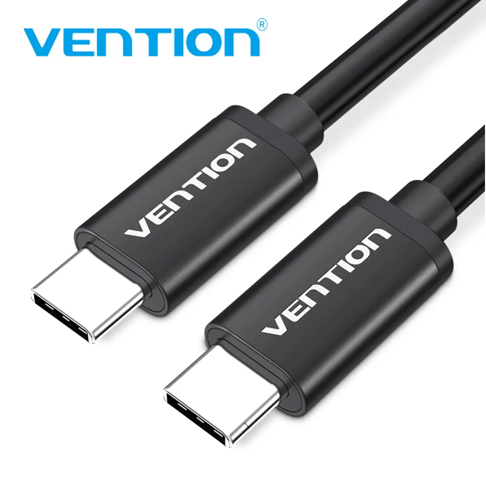 Vention 3A USB C إلى USB-C كابل شحن لهواتف سامسونج S9 بوك USB 3.1 مزامنة بيانات كابل PD سريع نوع c إلى نوع -c الذكور كابل الشاحن 1 m