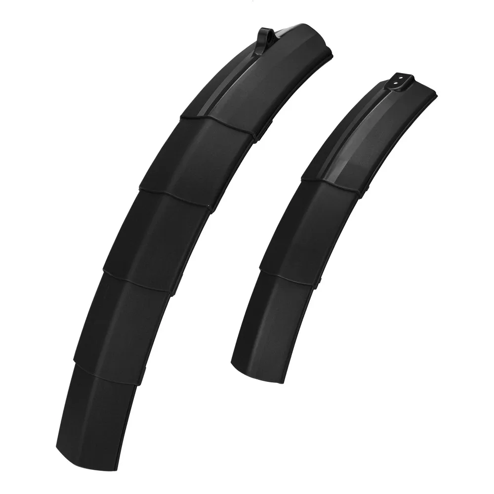 Mountain Bike Fenders Set Retractable Front Rear Mudguards With Tail Light Sports Outdoors Interior Design Soft Plastic #4S05 (43)