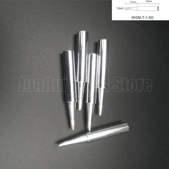 

high quality 5 pcs /lot Lead-free solder Iron tip 900M-T-1.6D for hakko 936 saike 909 aoyue Lukey 852D soldering rework station