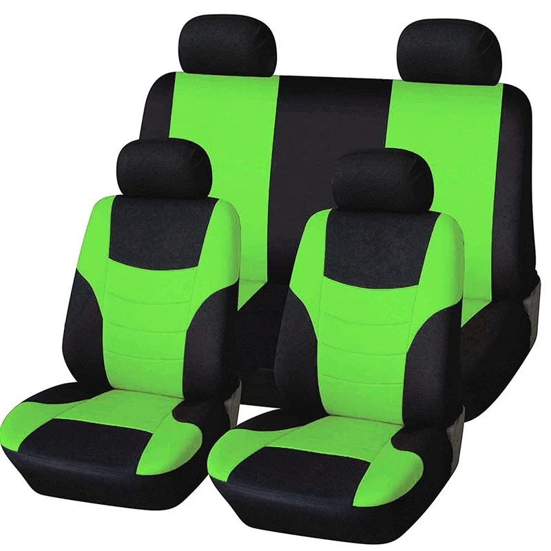 6 цветов, чехлы для автомобильных сидений, набор из полиэфирной ткани, универсальные, подходят для большинства автомобилей, чехлы для передних и задних сидений автомобиля - Название цвета: GR-1
