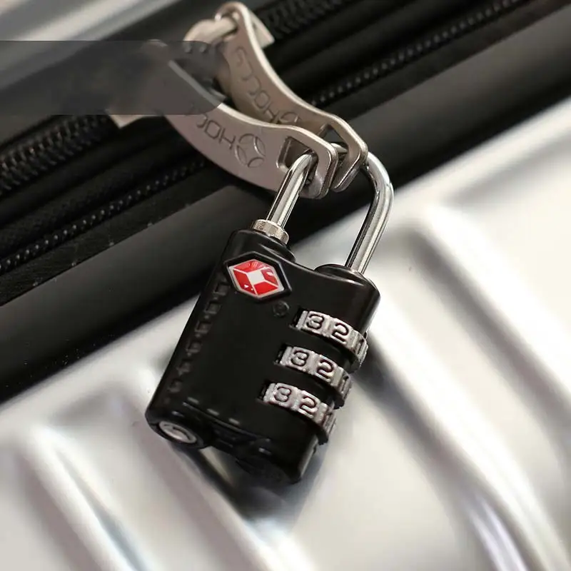 Travel Lock Alloy Resettable 3 Digit Combination Lock Padlock For