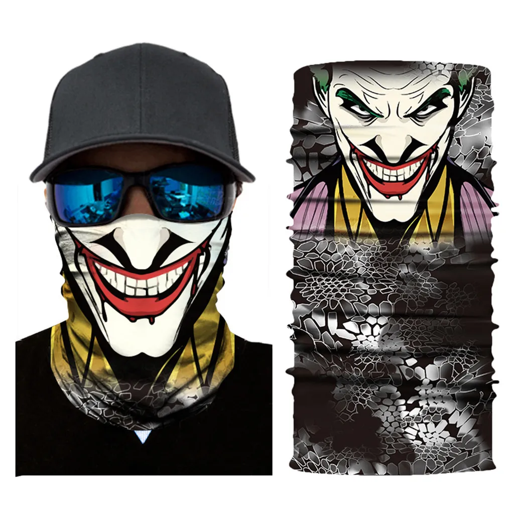 3D бесшовная Балаклава волшебный шарф для шеи маска для лица Призрак Скелет голова бандана щит повязка на голову Головные уборы Велоспорт Мотоцикл#30 - Цвет: H