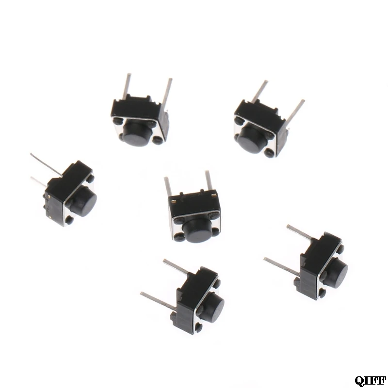 100 шт. 6x6x5 мм 2 Pin микро-кнопка с самовозвратом тактильная Кнопка Mar28
