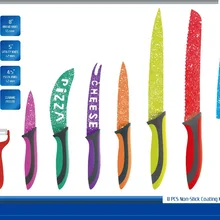 Набор ножей красочные антипригарным покрытием нож набор 8 шт. комплект Кухня Набор ножей полезные специализируются ножи с подарочная коробка