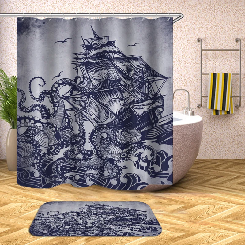 

Myth of Ksulus Bathroom Shower Curtain Waterproof Wouldproof Opaque Shower Curtains with Safe Dye for Environmental Protection