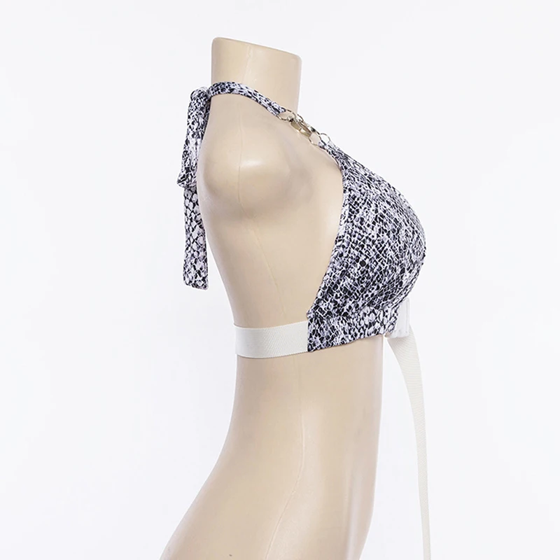 Модные леопардовые принтованные Лоскутные с открытой спиной повязки на шнуровке сексуальные короткие топы летние женские модные Клубные майки
