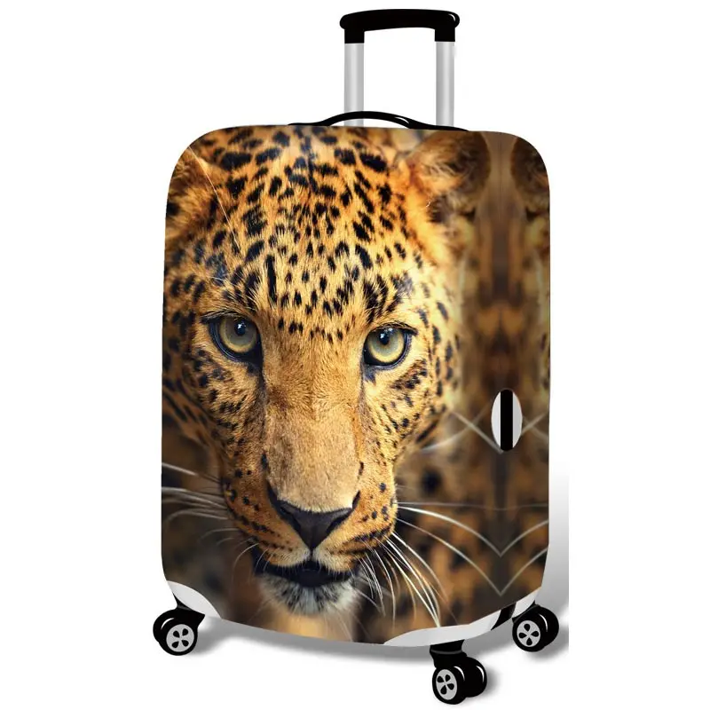 Thickened Luggages Protective Cover for 18-30 Inch Trolley Cases Waterproof Elastic Suitcases Bag Dust Rain Covers lion leopard