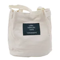 Дизайнерские сумки для пикника, женская сумка, винтажные холщовые сумки - Цвет: White