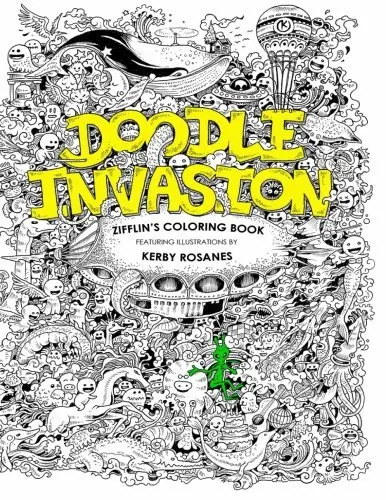 Doodle Invasion Zifflins Coloring Book English Fashion Books Adult