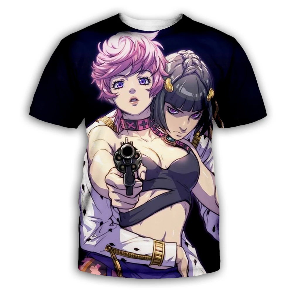 

JoJo Bizarre Adventure Men Anime 3D Print Hoodies Sweatshirt Unisex Short Sleeve Shirts Unisex Fashion streetwear Funny Jacket
