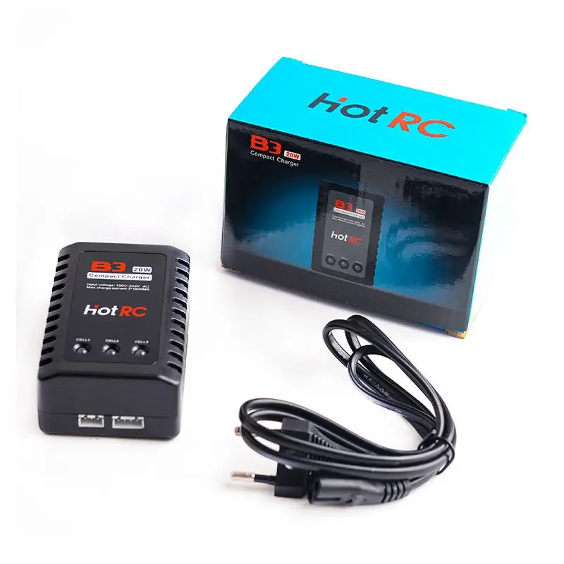 HOTRC B3 зарядное устройство высокой мощности 2 3S 20 Вт для 2S 7 4 В 11 1 lipo батареи Мини FPV