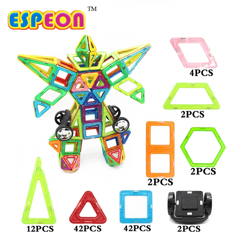 Espeon 115 PCs Robot Regular Enlighten Bricks Educational Magnetic Designer font b Construction b font DIY