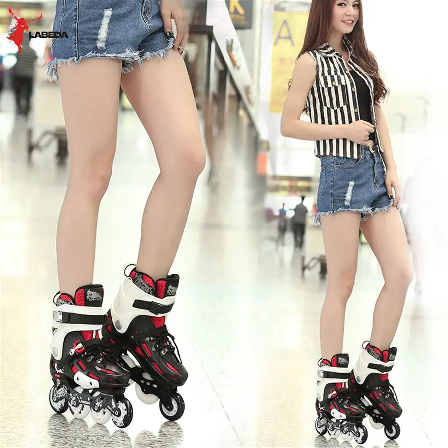 LABEDA V6 حذاء تزلج بعجلات الكبار الأسطوانة أحذية التزلج سباق التعرج انزلاق شحن التزلج رياضية Patines Aduto
