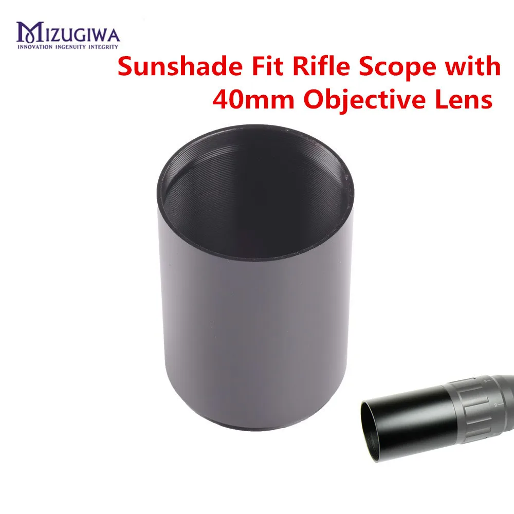 MIZUGIWA Alloy Rifle Scope Sun Shade Tube Lens Shades 40mm Objedctive