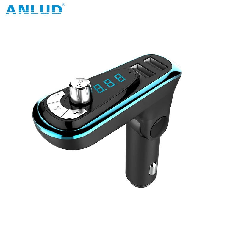 Беспроводной Bluetooth fm передатчик ANLUD автомобильный комплект громкой связи с
