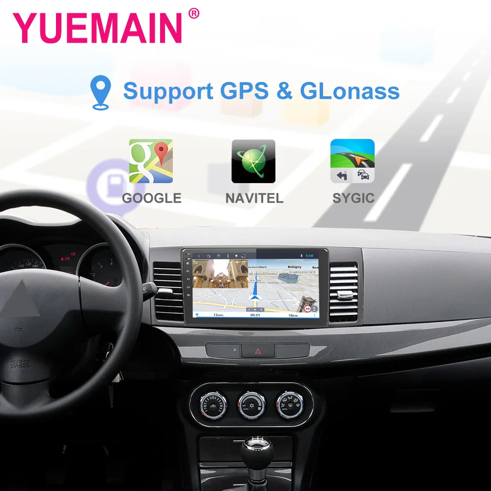 Excellent YUEMAIN Car radio Multimedia player For Mitsubishi Lancer 2Din Android 8.1 Autoradio GPS Navigation Video Audio Player DVR WIFI 3