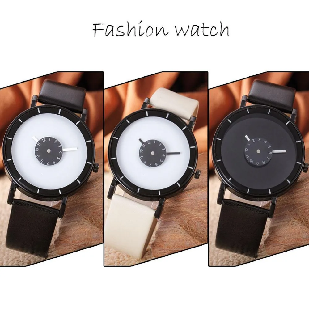 Korean Couple Watch Men Women's Quartz Watch Retro Large Dial Wrist