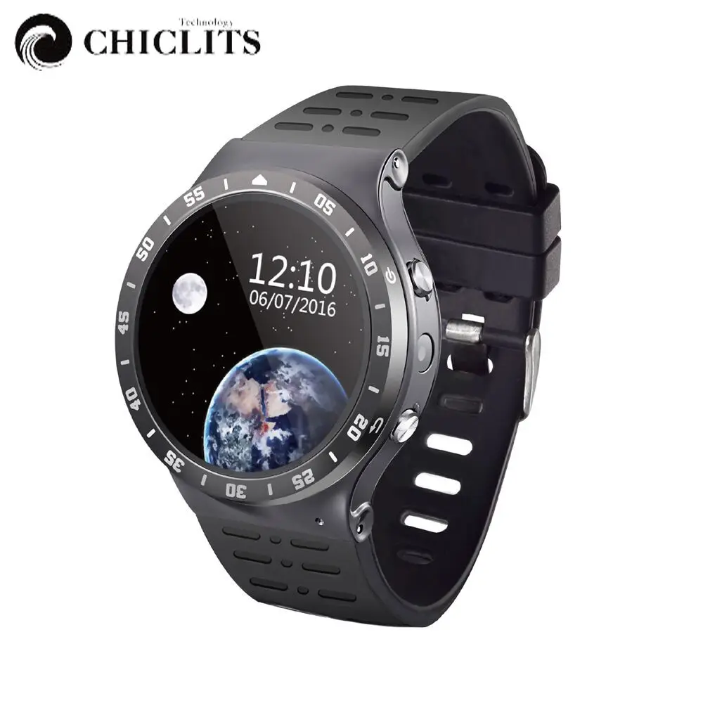 New 3G Smartwatch Phone 1.33'' Android 5.1 MTK6580 Quad Core 8GB ROM 2.0MP Camera WiFi Bluetooth He