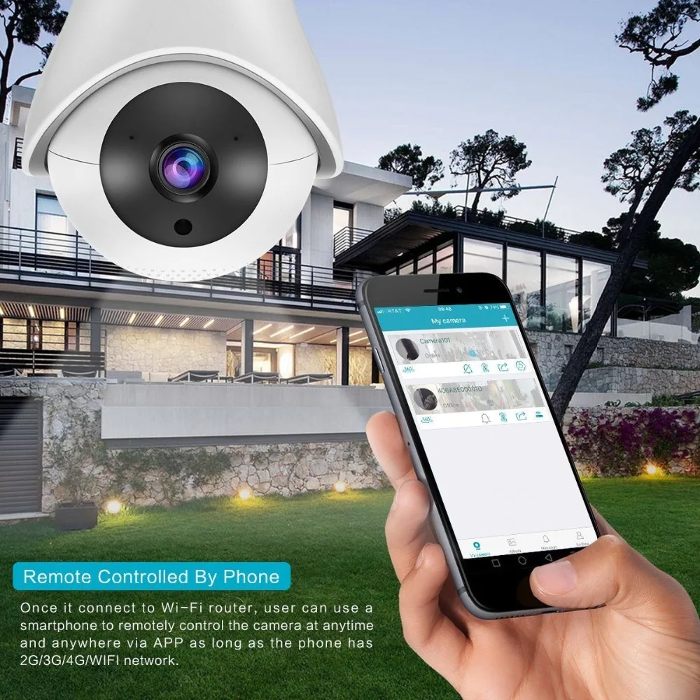 HD Wifi IP Camera 360 Rotation PTZ Wireless Baby Monitor Remote Control Home Security Surveillance Network Camera