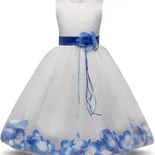Платье с цветочными лепестками в сказочном стиле для девочек-подростков детское вечернее платье для торжественных случаев платья для выпускного бала платья для девочек размер 10 лет