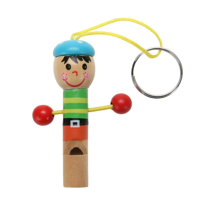 Baby Kids Wooden Mini Whistle Pirates Colorful Developmental Musical font b Toys b font For Baby