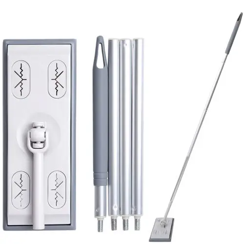 Electrostatic-Dust-Mop-Aluminum-alloy-Handle-Pad-FREE-Hand-Wash-360-Rotating-Mop