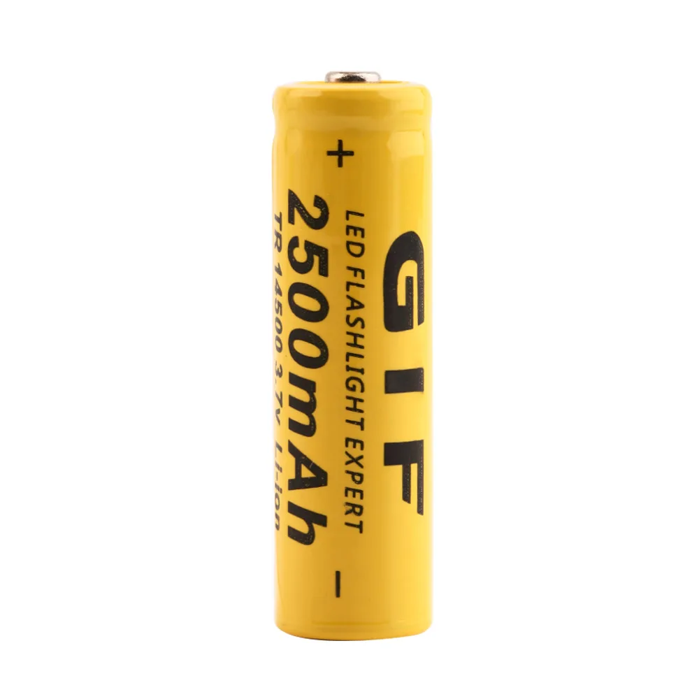 

Original TR 2500mAh 14500 3.7V Rechargeable Li-ion Batteries 14500 Battery Lithium Ion Baterias Yellow Wholesale