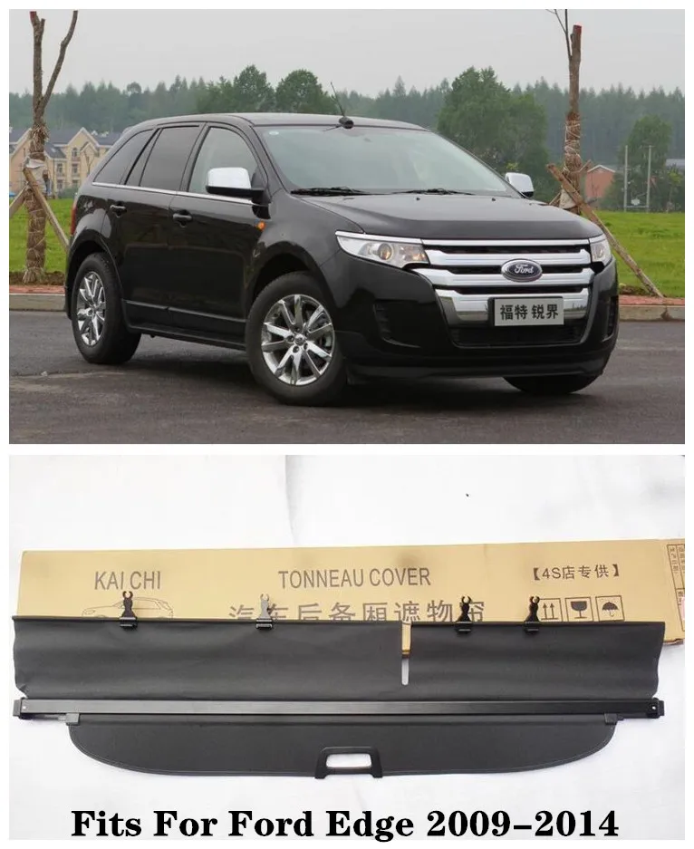 

High Qualit Car Rear Trunk Cargo Cover Security Shield Screen shade Fits For Ford Edge 2009-2014 (black, beige)