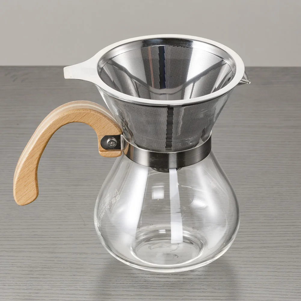 

Reusable Stainless Steel Pour Over Coffee Filter Cone Dripper with Cup Stand HTQ99