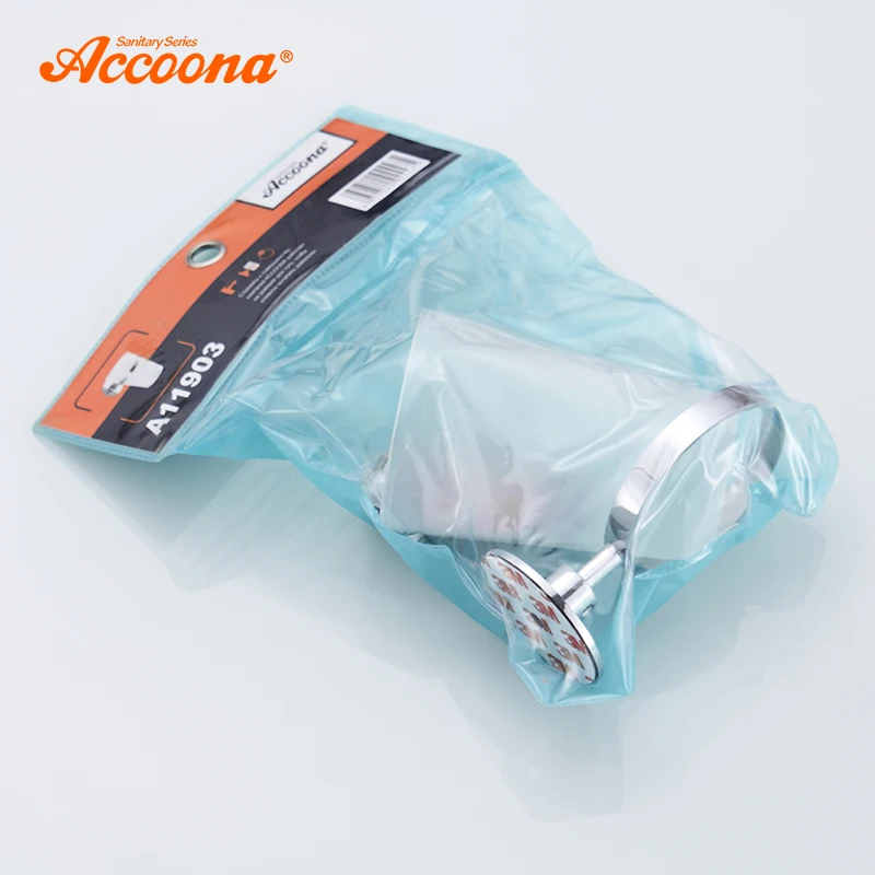 Accoona Bath Toothbrush Tooth Cup Holder With Acrylic Cup Wall Mounted Bath Single Rack Bathroom Accessories A11903