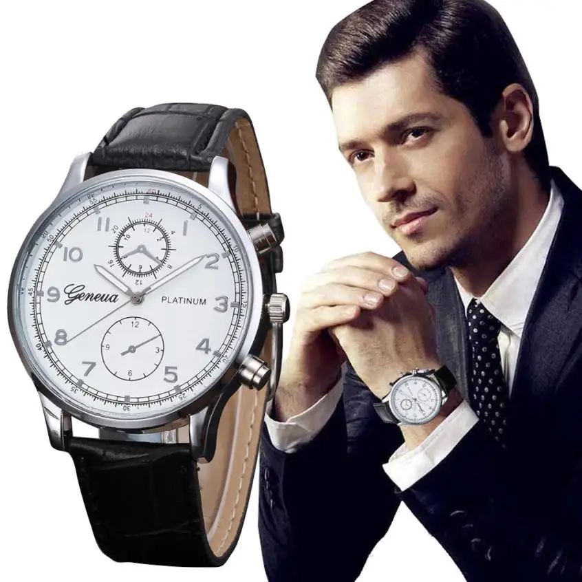 

2019 New Fashion Mens Watches Mens Retro Design Simple clock Leather Band Analog Alloy Quartz Wrist Watch reloj femenino amst