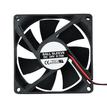 

1 Pcs 2 Pin DC 24V 80x80x25mm 8025 Dual Ball Motor Cooling Fan 80mm x 25mm PC Case CPU Brushless Cooler 8cm