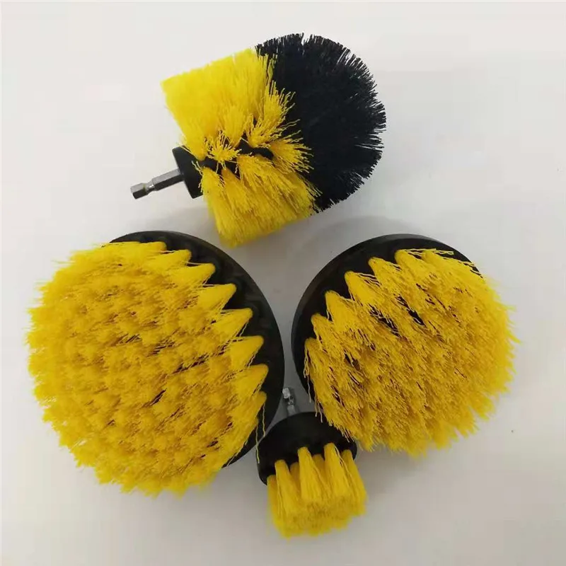 

DIY Yellow 4pcs/sets Power Scrubber Brush Electric Drill Brush Power Scrub Cleaning Kit Clean for Bathroom Surfaces dropshipping
