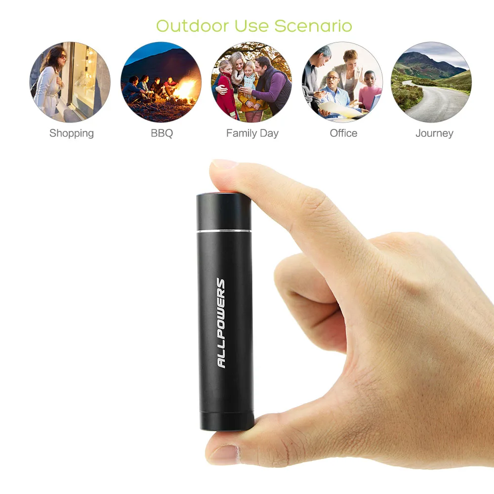 ALLPOWERS Mini Power Bank 3400mAh Dual USB Portable LCD Powerbank External Battery Charger Pack for Mobile Phones ALLPOWERS Mini Power Bank 3400mAh Dual USB Portable LCD Powerbank External Battery Charger Pack for Mobile Phones