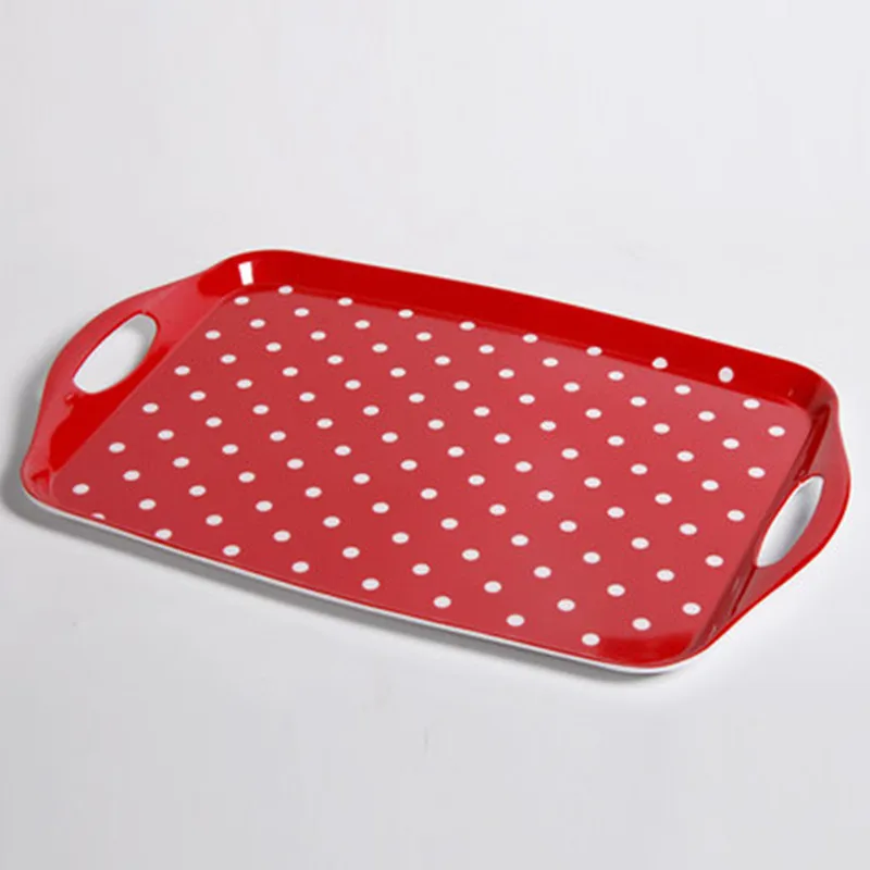 

Creative Tea Tray for Home Kitchen European Rectangular Food Dinner plate Coaster Fruit Pallets serving tray
