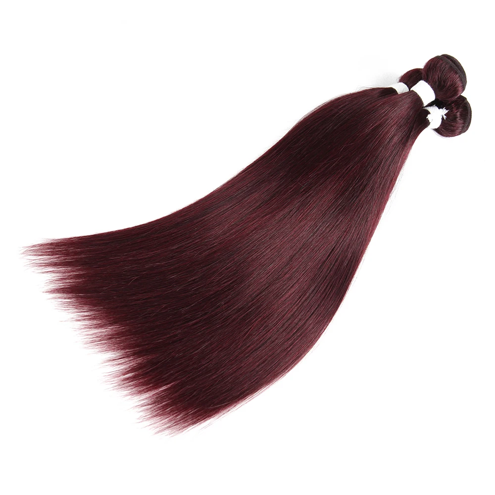 99J/Burgundy Red Colored Human Hair Weave Bundles With Lace Closure 4x4 Brazilian Straight Non Remy Hair Weft Extensions X-TRESS 99J/Burgundy Red Colored Human Hair Weave Bundles With Lace Closure 4x4 Brazilian Straight Non Remy Hair Weft Extensions X-TRESS