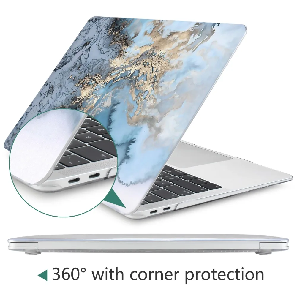 4 в 1 Набор мраморный чехол для Apple MacBook Pro Air 13 15 16 дюймов Сенсорная панель A2141 A2159 A1932 A1706 A1990 жесткий чехол+ Бесплатный подарок
