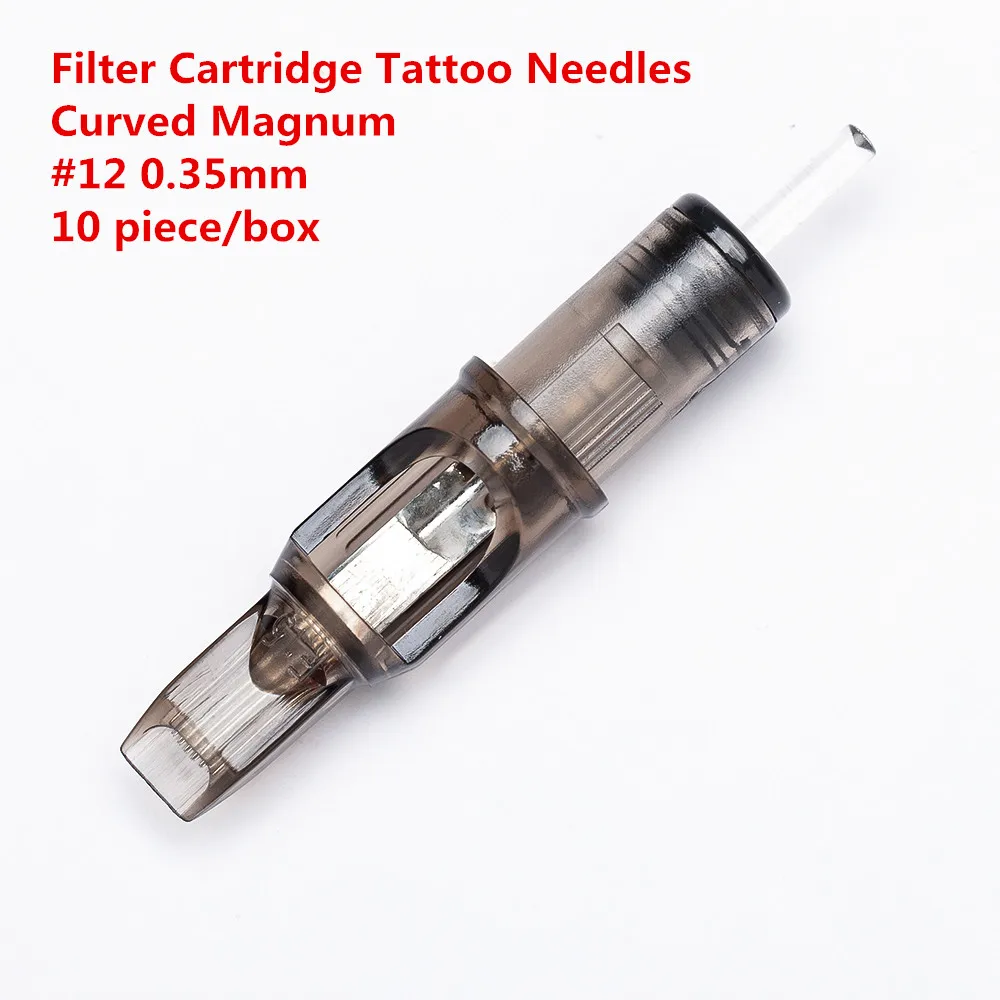 

Original Filter Cartridge Tattoo Needles Curved Magnum #12 0.35 mm Membrane System Needles for Cartridge Machine Grip 10pcs/lot