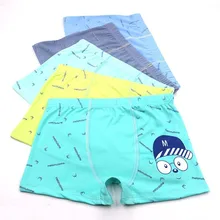 5 шт./лот, хлопковое детское нижнее белье, милые трусики с рисунками, короткие детские трусы, нижнее белье для малышей, трусы